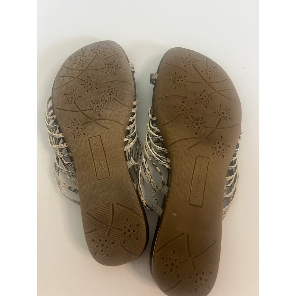 Baretraps Karley Snakeskin Crystal Toe Loop Sandals Bronze 8M BTS11-10250-D10-75 - Picture 5 of 5